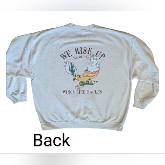 crew neck sweatshirt for women size 2X by Gildan Isaiah 40:31 We Rise Up - Picture 1 of 4